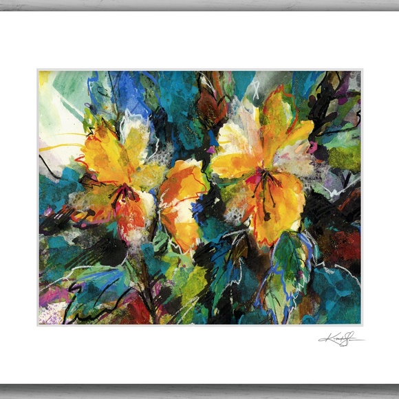Floral Art print from original painting - Picture 1 of 4